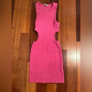 Zara pink mini dress, cut out sides